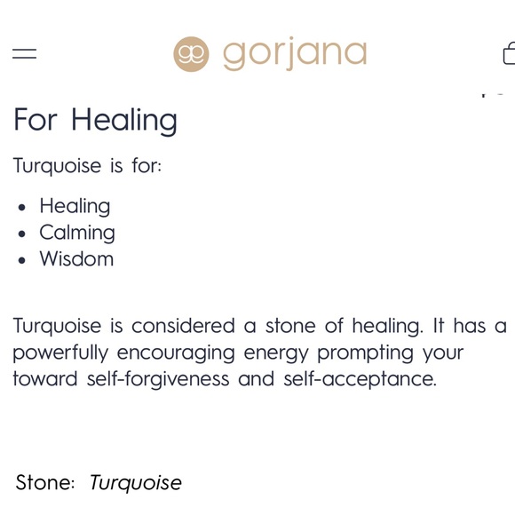 Gorjana NWT Power Gemstone Cuff Bracelet | Gold and Turquoise - Picture 6 of 9